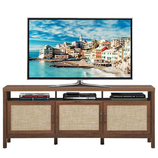 Universal TV Stand Entertainment Media Center for TV's up to 65 Inch-Walnut