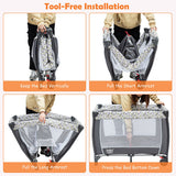 4-in-1 Portable Baby Playard with Changing Station and Net