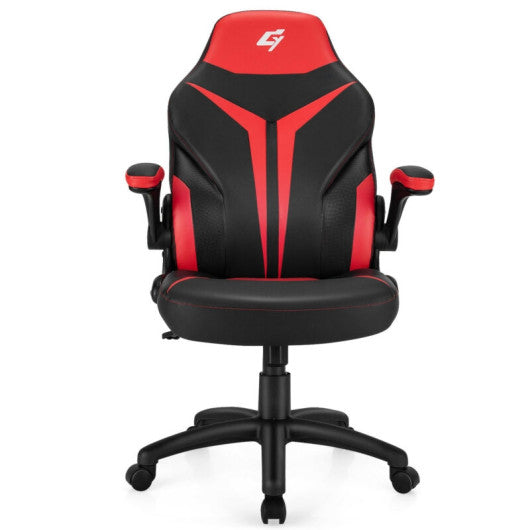 Height Adjustable Swivel High Back Gaming Chair Computer Office Chair-Red