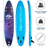 11 Feet Inflatable Stand Up Paddle Board Surfboard with Bag Aluminum Paddle Pump-M
