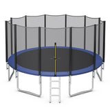 8/10/12/14/15/16 Feet Outdoor Trampoline Bounce Combo with Safety Closure Net Ladder-8 ft
