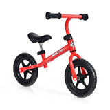 Kids No Pedal Balance Bike with Adjustable Handlebar and Seat-Red