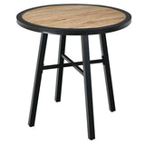 29 Inch Patio Round Bistro Metal Table with Heavy-Duty Steel Frame