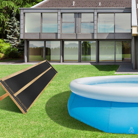 2 Pieces 10/20 Feet Weatherproof Solar Swimming Pool Heating Panels-M