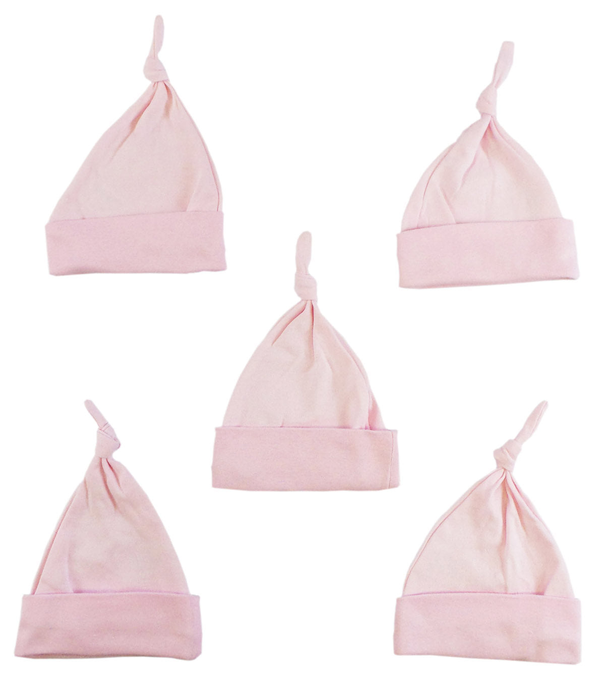 Pink Knotted Baby Cap (Pack of 5)