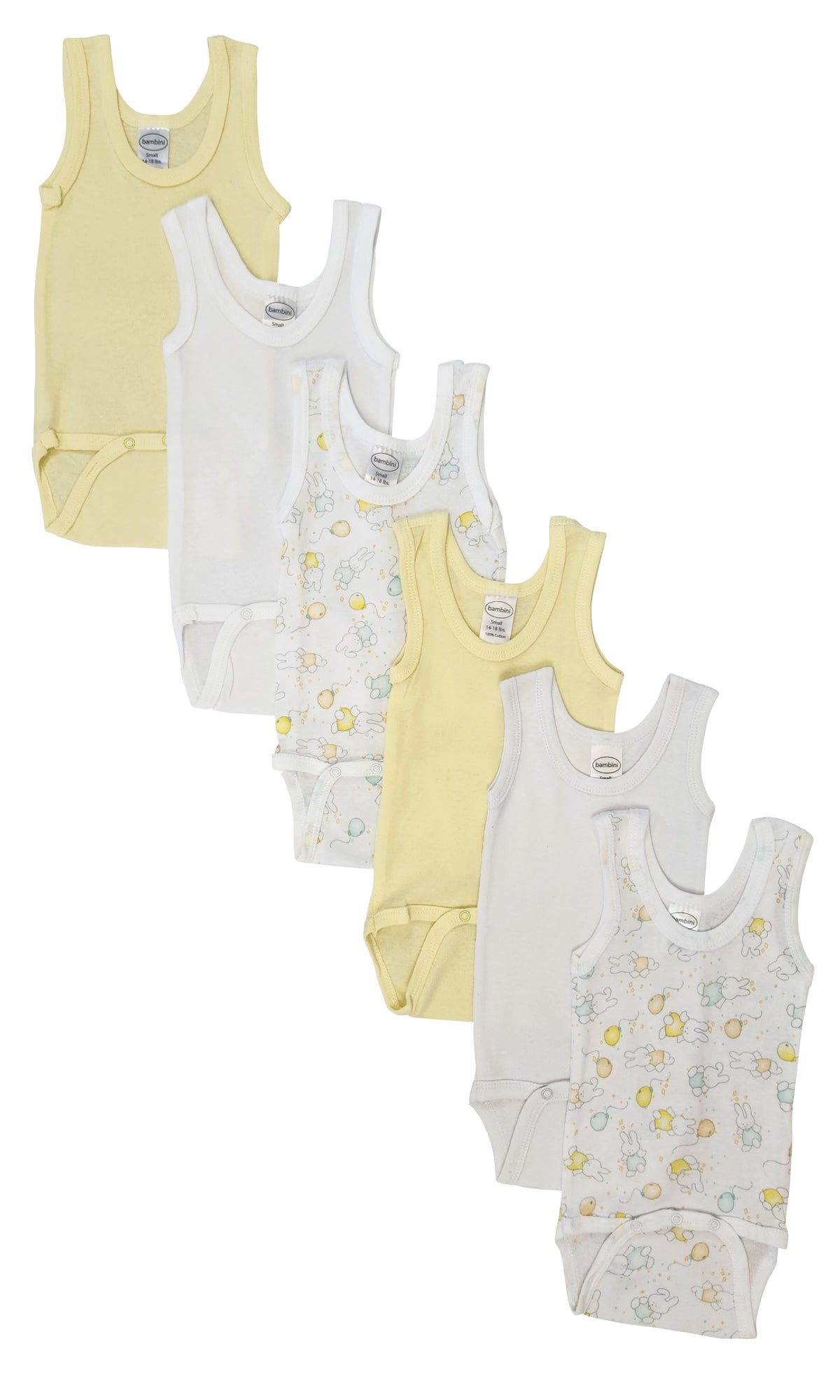 Unisex Baby 6 Pc One Piece and Tank Tops