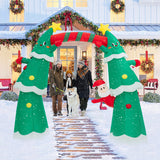 11 Feet Lighted Christmas Inflatable Archway Decoration with Santa Claus