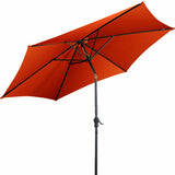 9 ft Patio Outdoor Umbrella with Crank-Orange