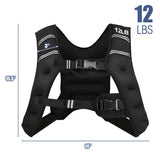 Training Weight Vest Workout Equipment with Adjustable Buckles and Mesh Bag-12 lbs