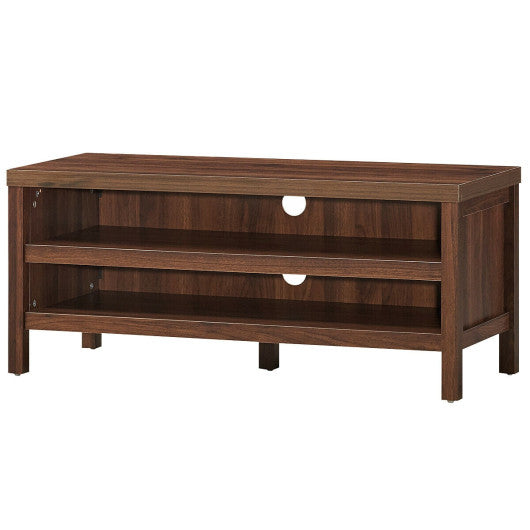 3-Tier TV Stand Console Cabinet for TV's up to 45 Inch with Storage Shelves-Walnut