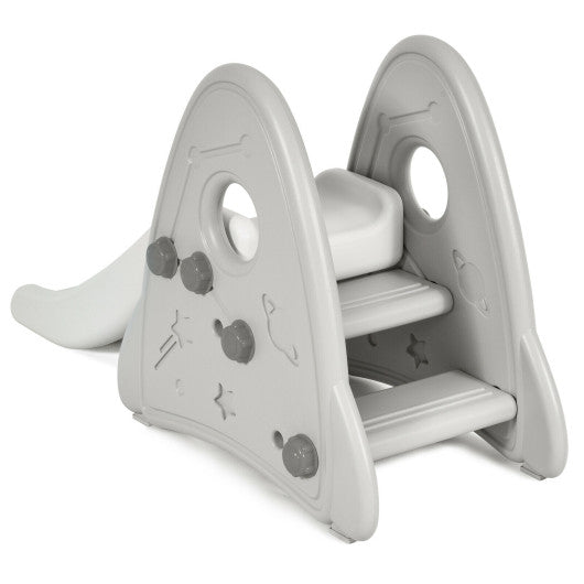 Freestanding Baby Slide Indoor First Play Climber Slide Set for Boys Girls -Gray