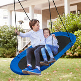 60 Inch Saucer Surf Outdoor Adjustable Swing Set-Blue+Black