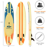 Inflatable Stand Up Paddle Board Surfboard with Bag Aluminum Paddle and Hand Pump-M