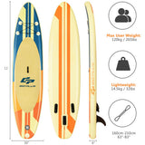 Inflatable Stand Up Paddle Board Surfboard with Bag Aluminum Paddle and Hand Pump-L