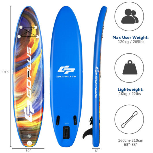 Inflatable Stand Up Paddle Board with Backpack Aluminum Paddle Pump-M