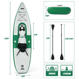 Inflatable Kayak Includes Aluminum Paddle with Hand Pump for 1 Person-Green