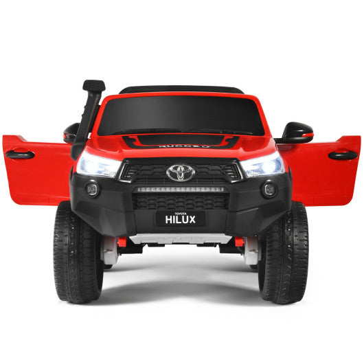 2*12V Licensed Toyota Hilux Ride On Truck Car 2-Seater 4WD with Remote Painted Red