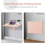 31.5 x 23.5 Inch Wall Mounted Folding Table for Small Spaces-Pink