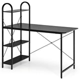 48-Inch Reversible Computer Desk with Storage Shelf-Black