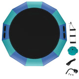 15 Feet Inflatable Splash Padded Water Bouncer Trampoline-Blue