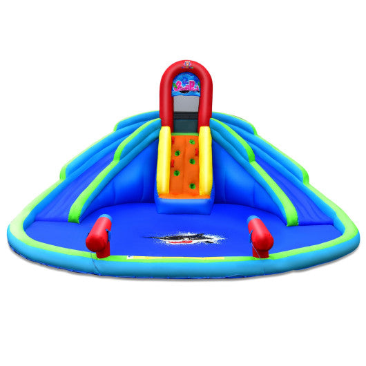 Inflatable Waterslide Bounce House with Upgraded Handrail without Blower