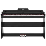 88 Key Full Size Electric Piano Keyboard with Stand 3 Pedals MIDI Function-Black
