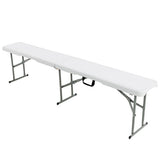 6 Feet Portable Picnic Folding Bench 550 lbs Limited with Carrying Handle