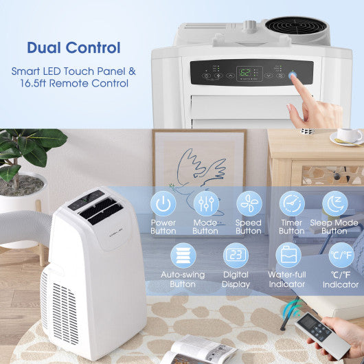 3-in-1 Portable Air Conditioner with Cooling Fan Dehumidifier Function-12000 BTU