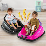 12V Kids Bumper Car Ride on Toy with Remote Control and 360 Degree Spin Rotation-Pink