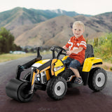 12V Kids Ride on Road Roller with 2.4G Remote Control-Yellow