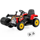 12V Kids Ride on Road Roller with 2.4G Remote Control-Red