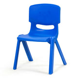 6-pack Kids Plastic Stackable Classroom Chairs-Blue