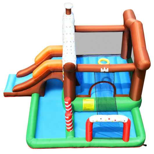 Kids Inflatable Bounce House Jumping Castle Slide Climber Bouncer Without Blower