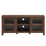 TV Stand Entertainment Center for TVs up to 65 Inch with Storage Cabinets-Walnut