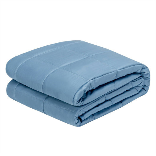 48"x72" Heavy Weighted 20lb Natural Bamboo Fabric Blanket-Blue
