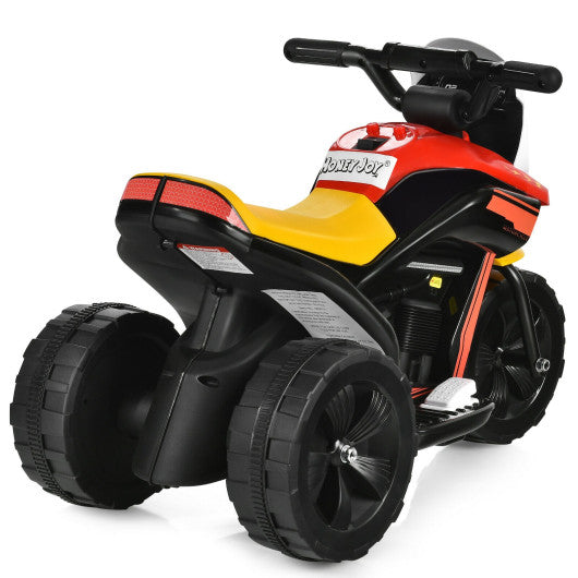6V 3-Wheel Electric Ride-On Toy Motorcycle Trike with Music and Horn