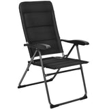 Set of 4 Patio Folding Chairs with Adjustable Backrest-Black