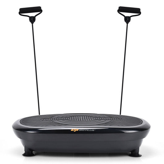 Mini Vibration Body Fitness Platform with Loop Bands-Black