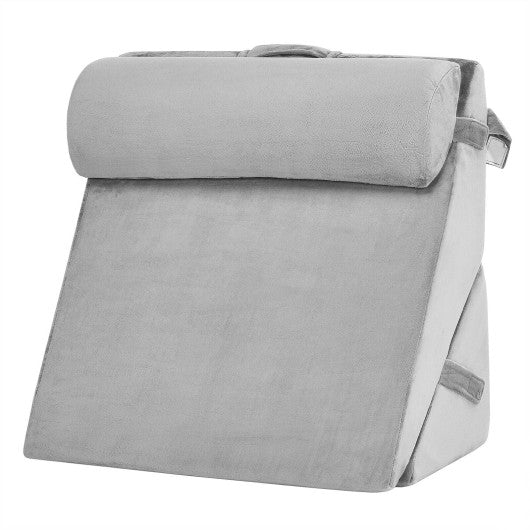 Adjustable Neck Back Support Memory Foam Headrest-Gray