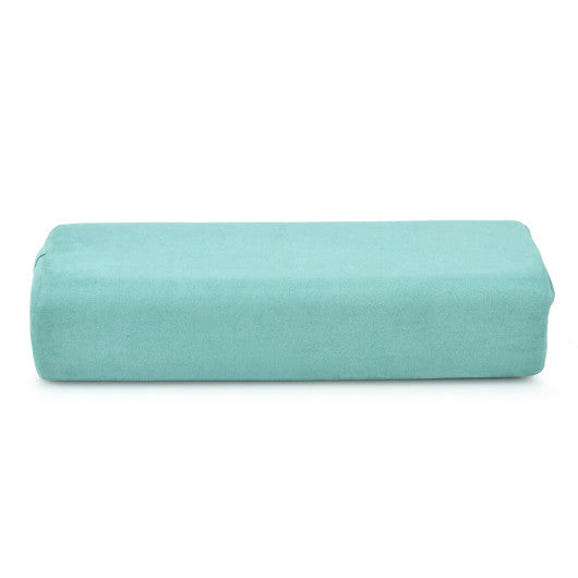 Yoga Bolster Pillow with Washable Cover and Carry Handle-Green