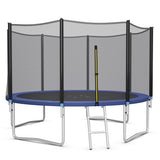 8/10/12/14/15/16 Feet Outdoor Trampoline Bounce Combo with Safety Closure Net Ladder-14 ft