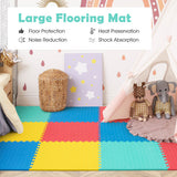 12 Pieces Puzzle Interlocking Flooring Mat with Anti-slip and Waterproof Surface