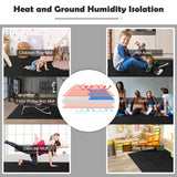 12 Pieces Puzzle Interlocking Flooring Mat with Anti-slip and Waterproof Surface-Black