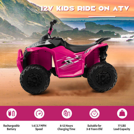 12V Kids Ride On ATV with High/Low Speed and Comfortable Seat