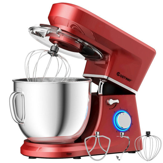 7.5 Qt Tilt-Head Stand Mixer with Dough Hook-Red