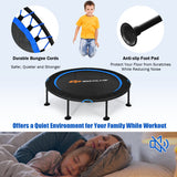 47 Inch Folding Trampoline with Safety Pad for Kids and Adults-Blue