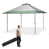 13 x 13 Feet Pop-Up Patio Canopy Tent with Shelter and Wheeled Bag-Gray