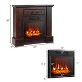 1400W TV Stand Electric Fireplace Mantel with Remote Control-Natural