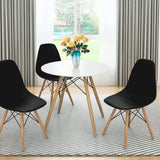 Set of 2 Mid-Century Modern DSW Dining Side Chair-Black