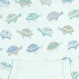 Kangaroo Romper - Turtles on Aqua  100% Pima Cotton by Feather Baby